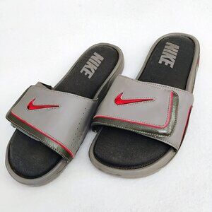 2012 Nike Comfort Slide 2 Men's Size 12 Gray Red Memory Foam Sandals 415205-060